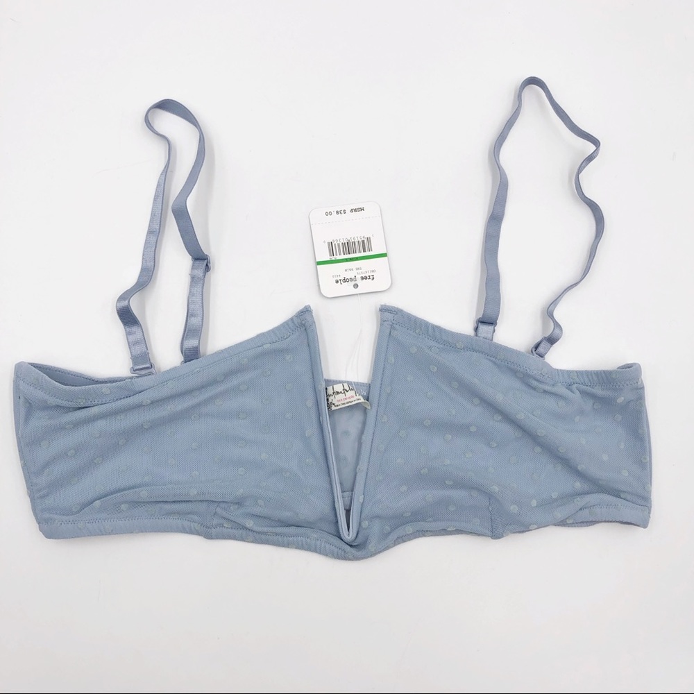 Free People Sierra Bandeau Bra Blue Rain - Picture 9 of 12